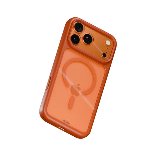 Apollo Armor 2 MagSafe Case for iPhone 18 Pro Max / 17 Pro Max – Clear / Orange