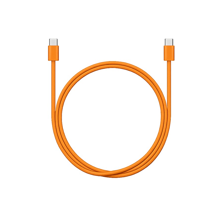 Apollo Flux 60 W Braided USB-C Cable, 1 m – Orange