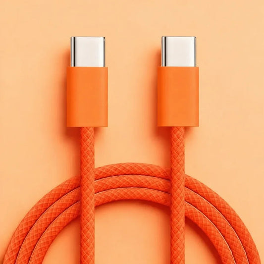 Apollo Flux 60 W Braided USB-C Cable, 1 m – Orange