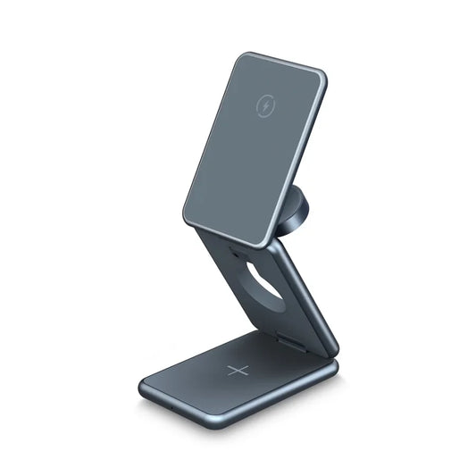 Apollo MagStand 3-in-1 Folding Charging Station – Silver