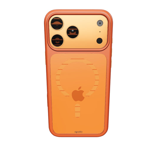 Apollo Armor 2 MagSafe tok iPhone 18 Pro Max / 17 Pro Max készülékhez – Átlátszó / Narancssárga