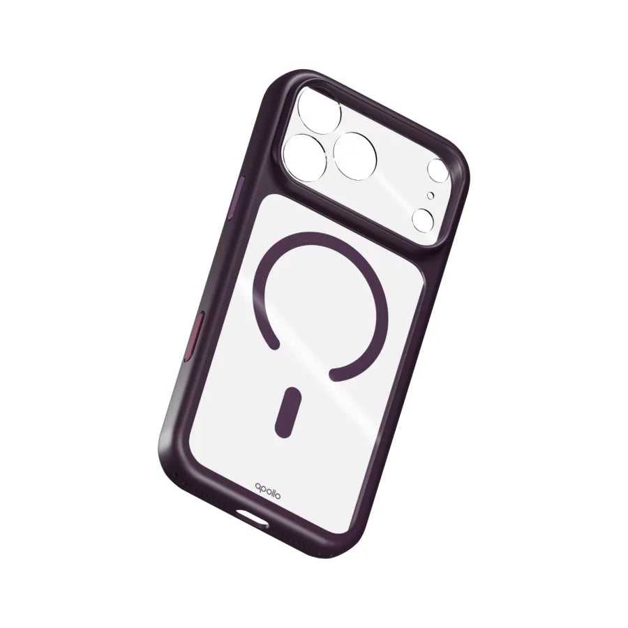 Apollo Armor 2 MagSafe Case for iPhone 18 Pro Max / 17 Pro Max – Clear / Purple