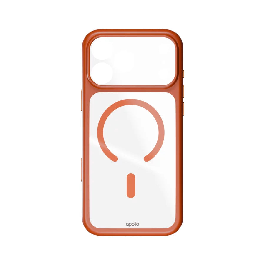 Apollo Armor 2 MagSafe Case for iPhone 18 Pro Max / 17 Pro Max – Clear / Orange