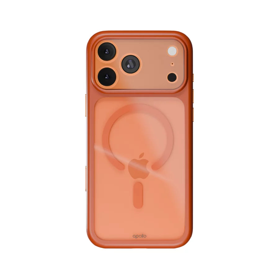 Apollo Armor 2 MagSafe Case for iPhone 18 Pro Max / 17 Pro Max – Clear / Orange