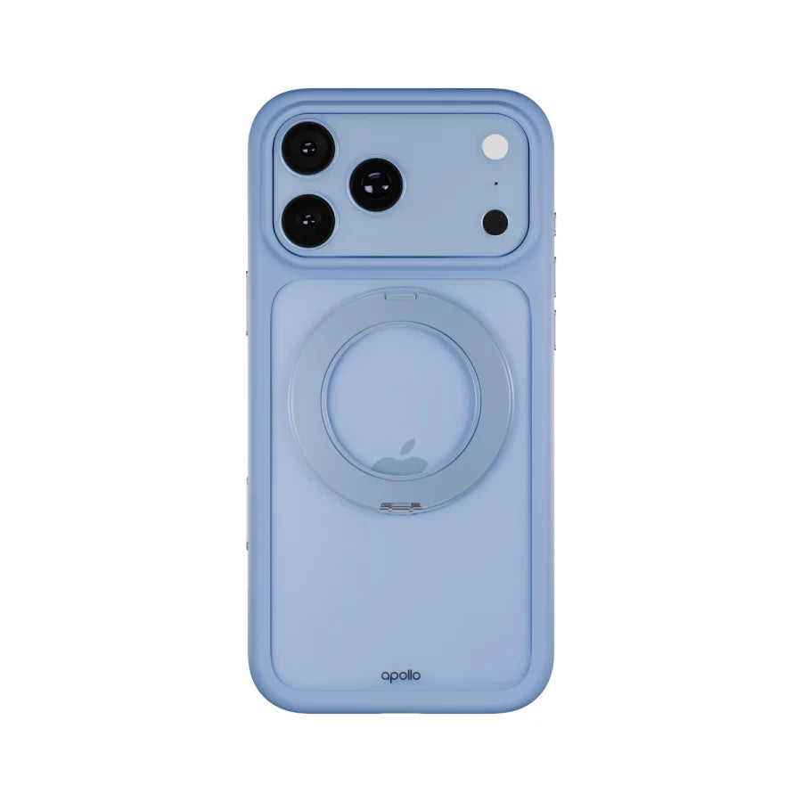 Apollo Atlas MagSafe Case for iPhone 18 Pro / 17 Pro – Clear / Light Blue — included in Apollo Protection Bundle for iPhone 18 Pro / 17 Pro