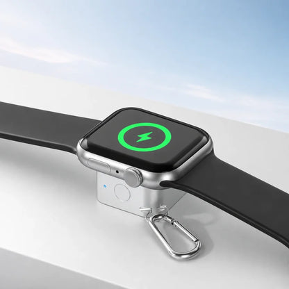 Apollo Atom Mini 500 mAh Apple Watch Power Bank with Find My – Silver