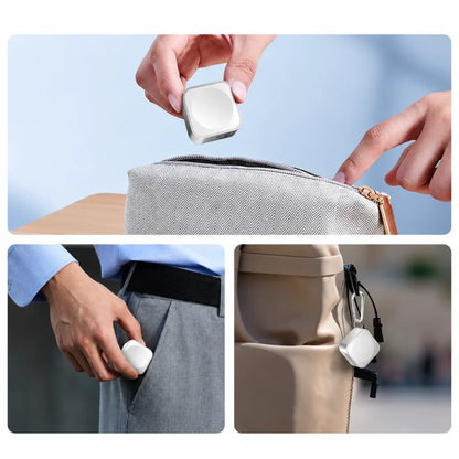 Apollo Atom Mini 500 mAh Apple Watch Power Bank with Find My – Silver