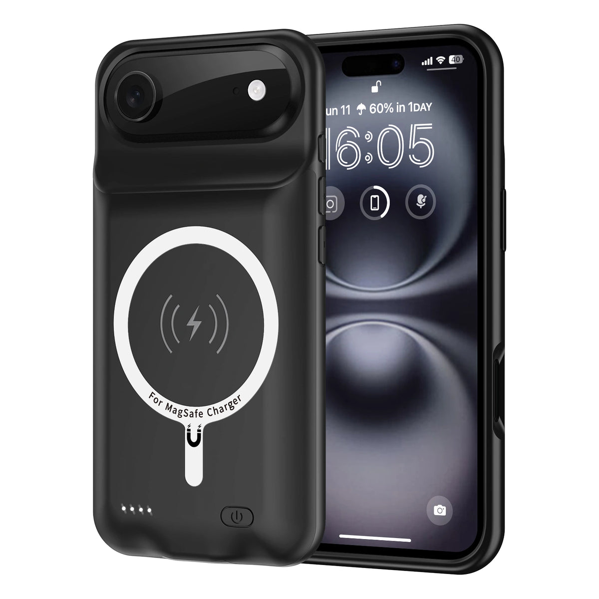 Apollo Amper MagSafe Battery Case for iPhone Air – Black