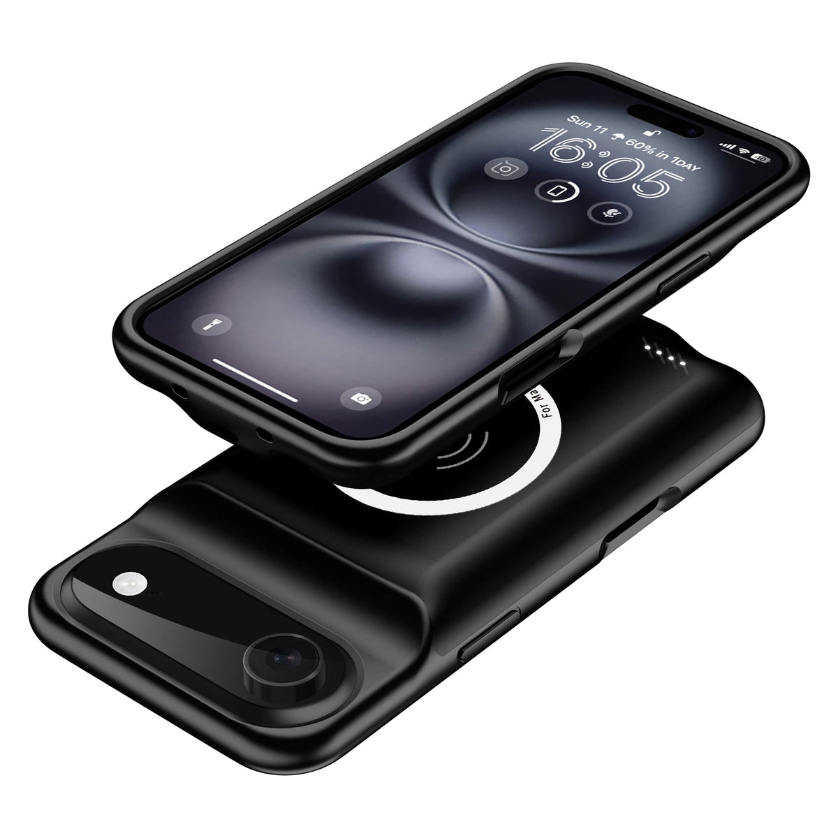 Apollo Amper MagSafe Battery Case for iPhone Air – Black