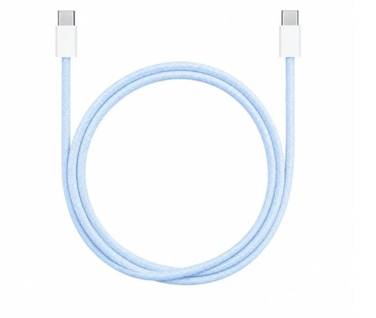 Apollo Flux 60 W Braided USB-C Cable, 1 m – Light Blue