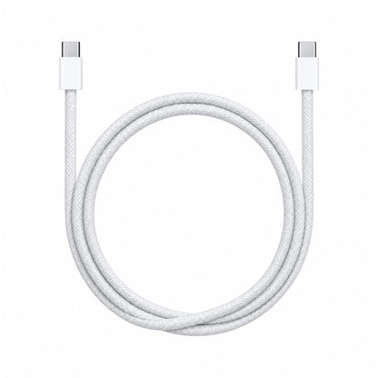 Apollo Flux 60 W Braided USB-C Cable, 1 m – White