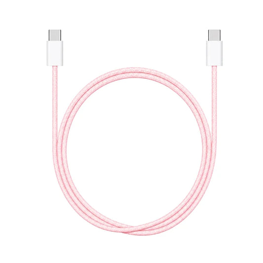 Apollo Flux 60 W Braided USB-C Cable, 1 m – Pink