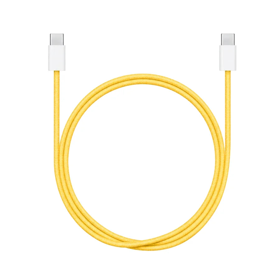 Apollo Flux 60 W Braided USB-C Cable, 1 m – Yellow