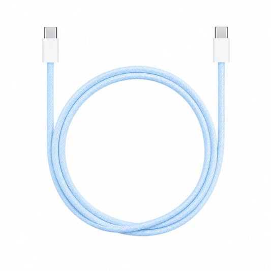 Apollo Flux 60 W Braided USB-C Cable, 1 m – Light Blue