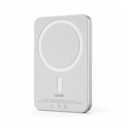 Apollo MagBat Slim 5,000 mAh Magnetic Power Bank – White — included in Apollo Complete Bundle for iPhone 18 Pro / 17 Pro