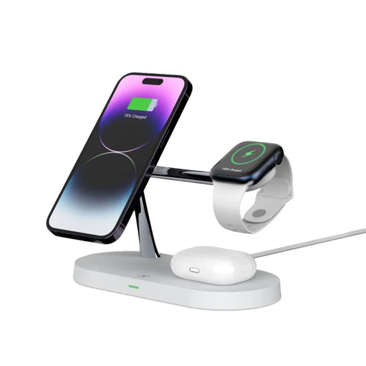 Apollo MagDock Wireless Charging Station with Light – White