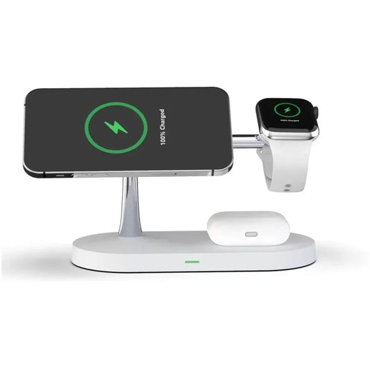 Apollo MagDock Wireless Charging Station with Light – White