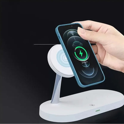 Apollo MagDock Wireless Charging Station with Light – White