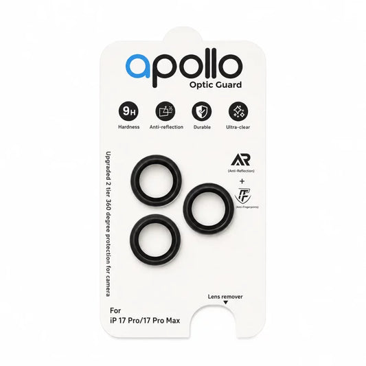 Apollo Optic Guard Lens Protector for iPhone 16/16 Plus/17 – Black