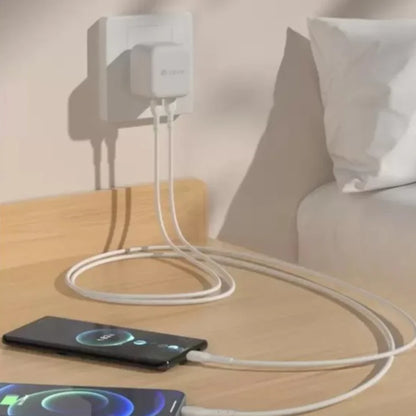Apollo Power Duo Dual USB-C Power Adapter – White