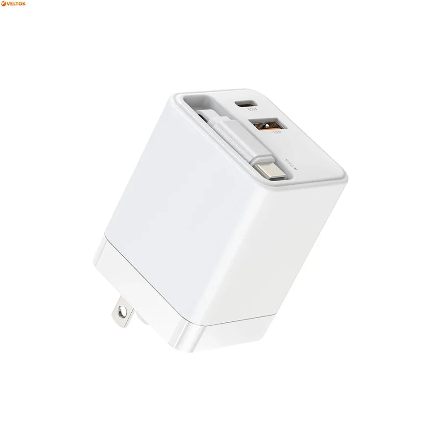 Apollo Power Trio 65 W GaN Charger – White