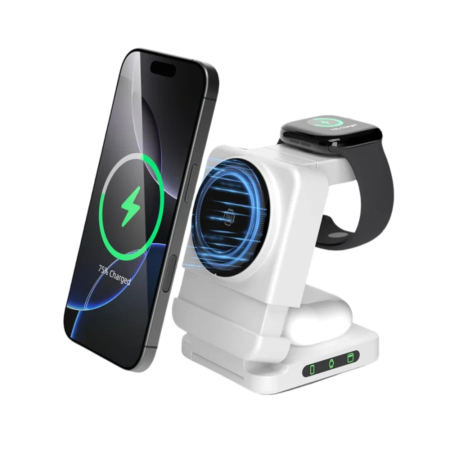 Basics OmniDock 25 W 3-in-1 Charging Station – White
