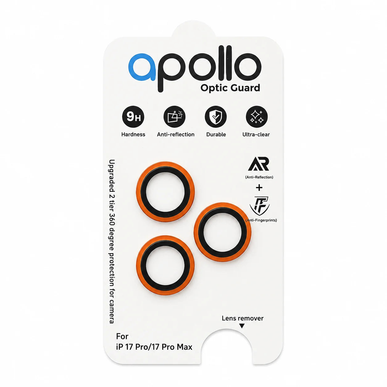 Apollo – Optic Guard – iPhone 17 Pro / iPhone 17 Pro Max – Orange – image 1