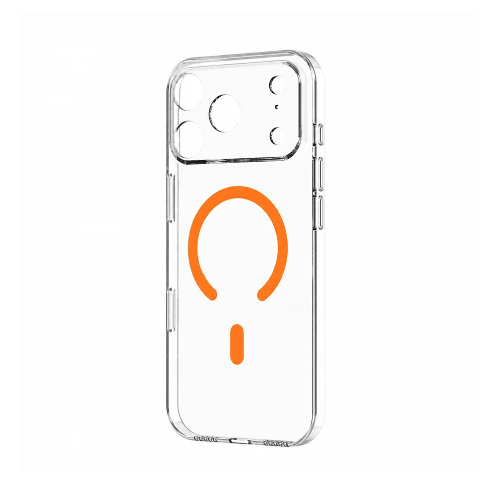 Apollo – Air 2 – iPhone 17 – Second Generation Acrylic - Glass like – Trasnparent / Orange Magnet – image 3