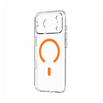Apollo – Air 2 – iPhone 17 Pro Max – Second Generation Acrylic - Glass like – Trasnparent / Orange Magnet – image 3