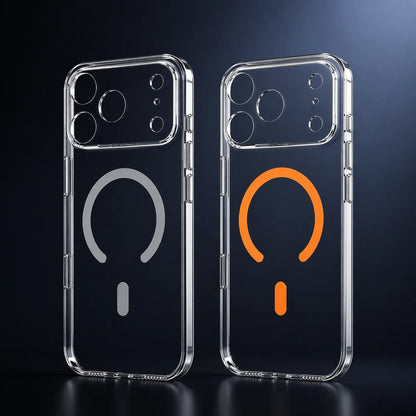 Apollo – Air 2 – iPhone 17 Pro Max – Second Generation Acrylic - Glass like – Trasnparent / Orange Magnet – image 9