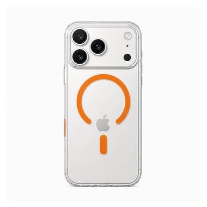 Apollo – Air 2 – iPhone 17 Pro Max – Second Generation Acrylic - Glass like – Trasnparent / Orange Magnet – image 1
